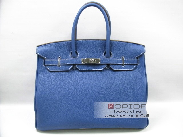 エルメス バーキン35 エクラ トリヨンクレマンス ミコノス×ブロン(シルバー金具) her413